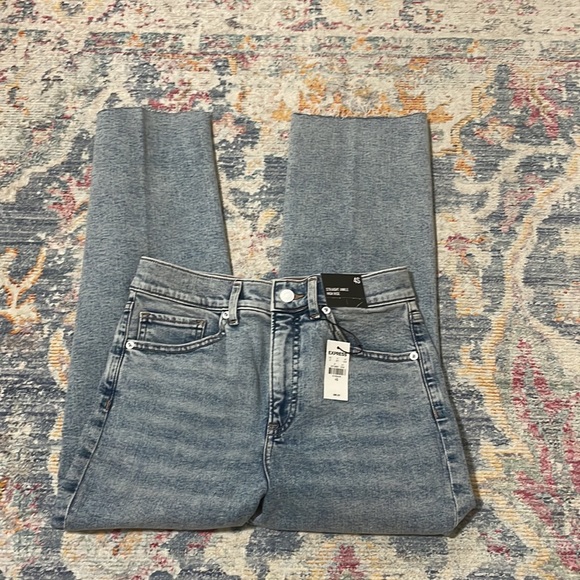 Straight ankle high rise light wash Express jeans - Picture 8 of 8